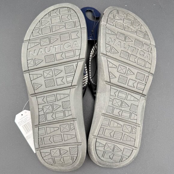 Nautica Mens Casted Black Flip Flop Thongs Sandals Padded Size 13 - Picture 3 of 4